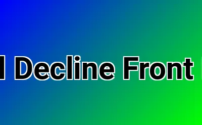 Barbell Decline Front Raises